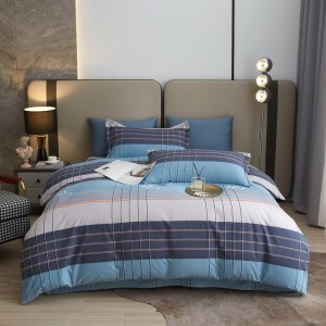 雅鹿家纺 高克重臻棉四件套时尚印花聚酯纤维套件