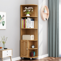 美帮汇欧式转角柜墙角柜子客厅圆弧扇形置物架多功能三角形拐角柜收纳柜