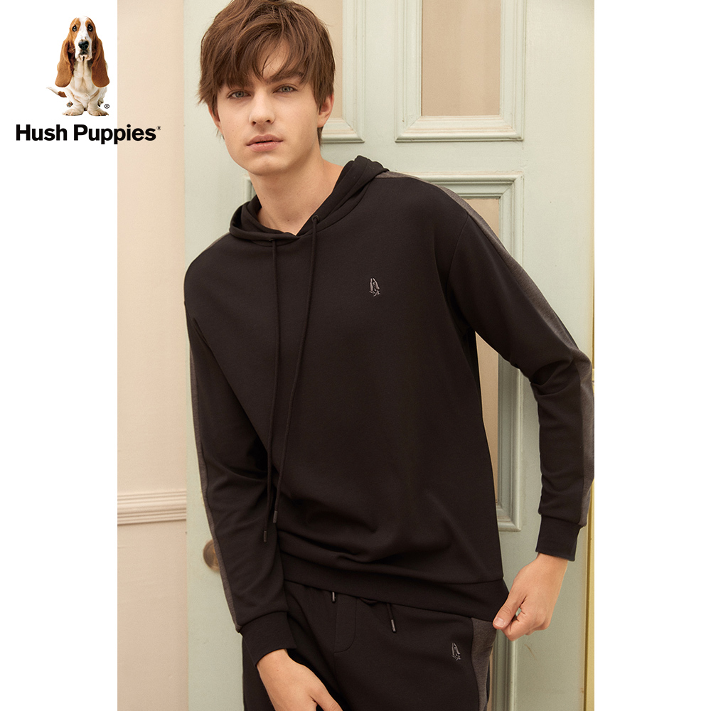 hush puppies暇步士男装2020秋冬新加绒连帽家居服卫衣|mc-20502d