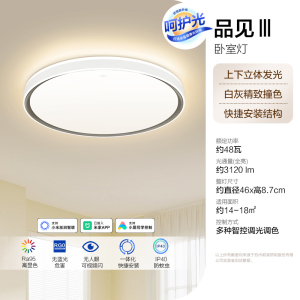 欧普照明OPPLE led客厅灯 吸顶灯阳台灯圆形卧室灯智控创意个性灯儿童房灯饰 线条装饰