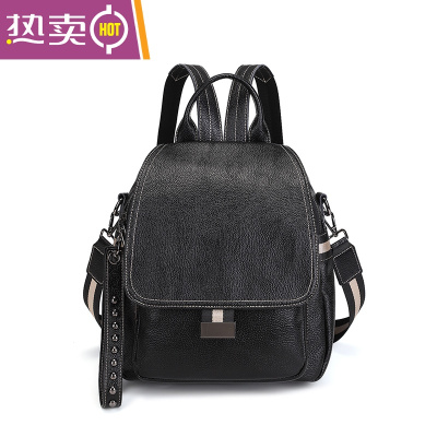 NEWLAKE双肩背包女软皮2020新款气质时尚高级感潮牌韩版百搭洋气包包双肩包