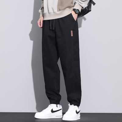 老爺車(LAOYECHE)秋冬季纯棉休闲工装裤男士宽松百搭哈伦裤男款拖地长裤子男生