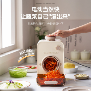 德国蓝宝(Blaupunkt)电动切菜机家用多功能全自动切菜神器刨丝器切丝切片