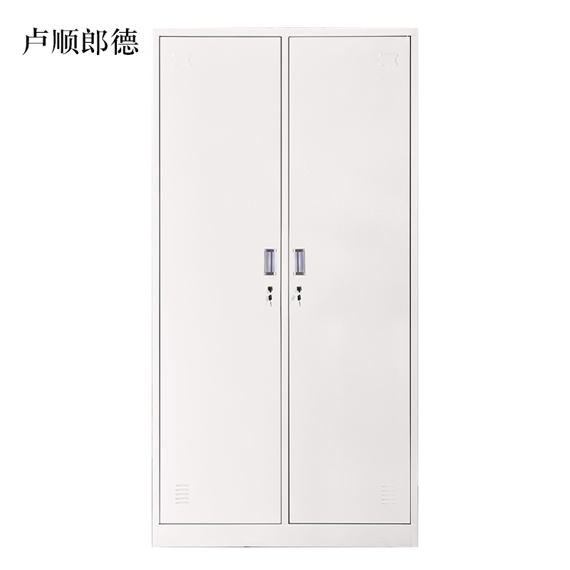 卢顺郎德加厚二门钢制更衣柜员工柜铁皮职工储物柜带锁存包柜鞋柜