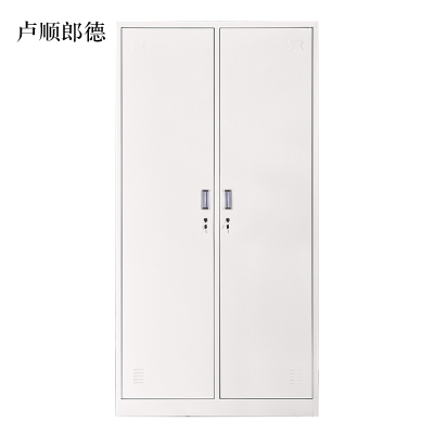 卢顺郎德加厚二门钢制更衣柜员工柜铁皮职工储物柜带锁存包柜鞋柜