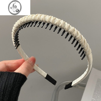 JiMi时尚布艺缠绕发箍头饰女简约防滑压发洗脸头箍发饰带齿气质发卡子