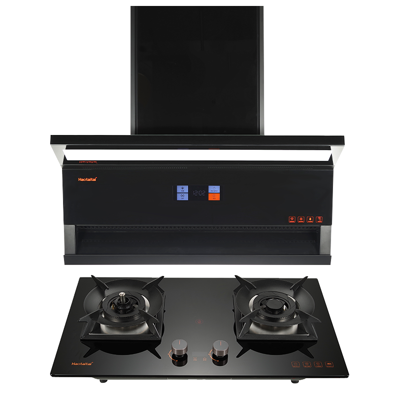 Haotaitai烟灶套装XK03+X408 28m³大风量智能巡航变频狂吸挥手智清洗5.2kW大火力定时+防干烧天然气