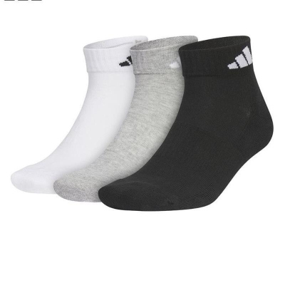 ADIDAS阿迪达斯袜子运动休闲透气男女短袜三双装JC9270 C