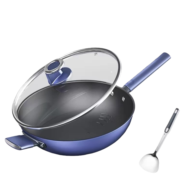 爱仕达(ASD)0涂层钛晶不粘炒锅家用炒菜锅32cm电磁炉明火通用炒锅CC32Z8Q