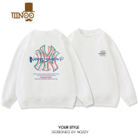 YANXU潮牌ins圆领卫衣男士美式设计感2023新薄款宽松长袖男装