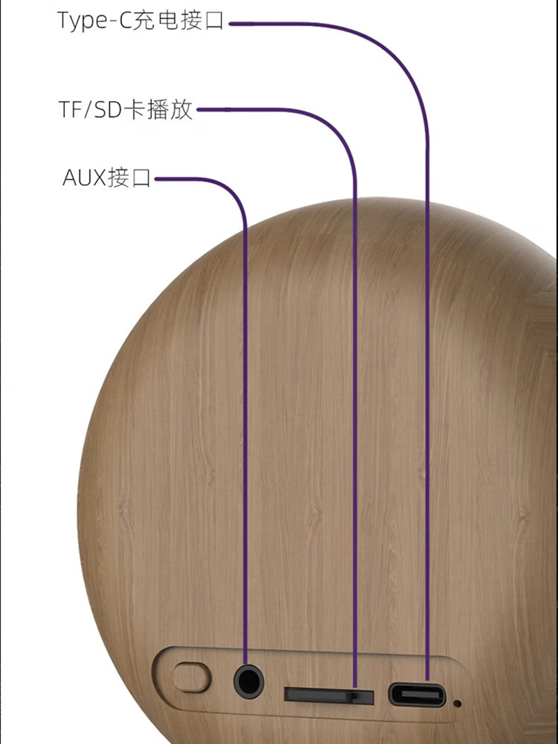 bach johann巴赫约翰DW06智能蓝牙音响闹钟收款播报多功能无线小音箱插卡低音炮 可串联 自带氛围灯