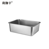 珑伽辛 特厚不锈钢方盘快餐盆 36*27*20cm/个