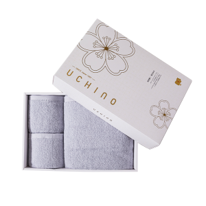 内野 UCHINO 加厚吸水浴巾超柔软亲肤纯棉 HU-HY07J07 素雅织意浴面巾三件套