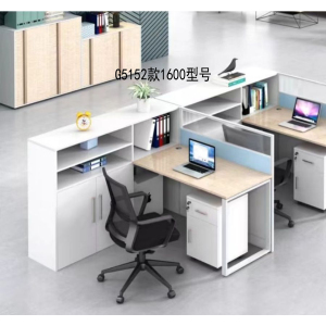 佳品文仪G5152款1600型号办公室桌椅组合现代简约带侧柜卡座员工位财务办公桌1600*1600*1100mm