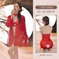 九里晴川性感古典诱惑睡衣透视肚兜汉服大码睡裙套装