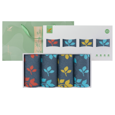 爱竹人 枫叶毛巾四条装 AZR-ZYD7 /盒