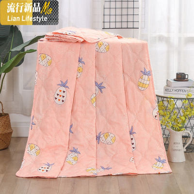 夏凉被棉夏被空调被棉可机洗水洗双人单人儿童薄款被子春秋被 三维工匠
