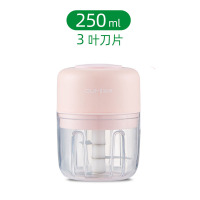 便携家用电动捣蒜器宝宝辅食机婴儿小型料理机打蒜蓉机绞肉机 敬平 粉色大动力升级款250ml碎研磨碗(碎物器)