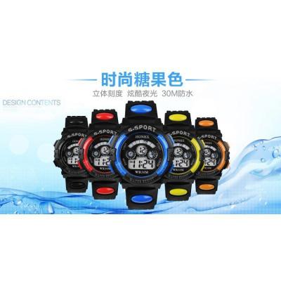 男童手表防摔防水韩版小学生儿童手表男孩运动多功能电子表同款