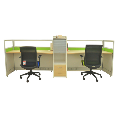 鸿业盛大FSH15-0802B办公家具两人位电脑桌屏风办公桌职员工位卡座简约现代职员办公桌3260L*650W*1200 白色