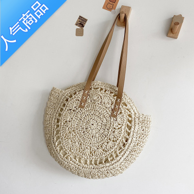 FENGHOU小众设计大容量大包包女2021新款夏季单肩编织法式海边沙滩草编包单肩包
