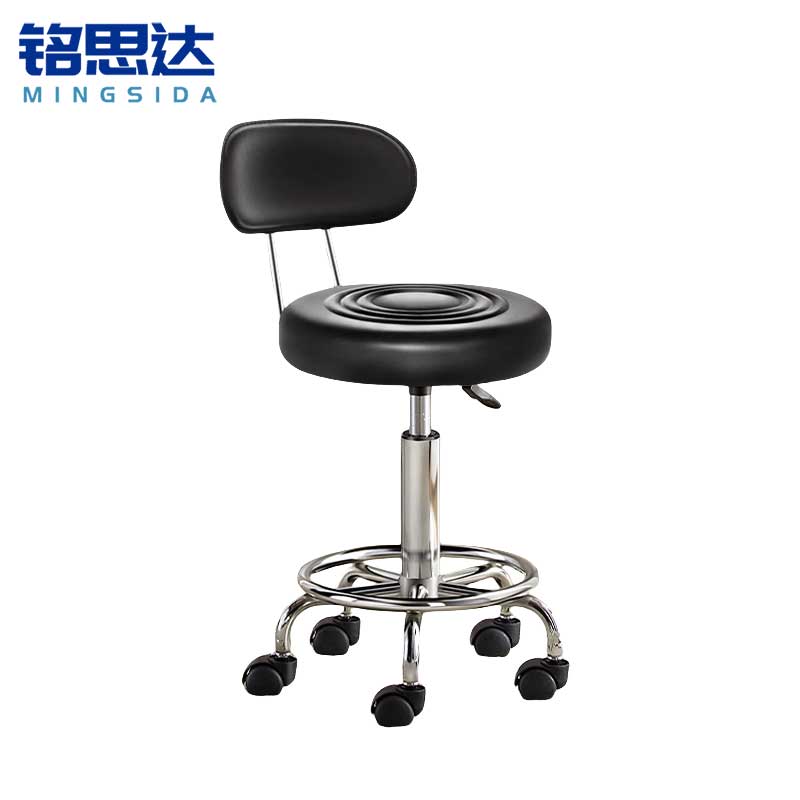 铭思达吧台椅靠背带滑轮把