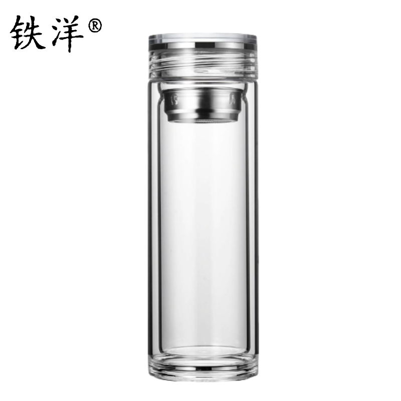 铁洋 龙纹盖双层玻璃杯 450ML 个