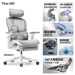 永艺Flow360人体工学椅家用电脑椅办公座椅宿舍电竞椅