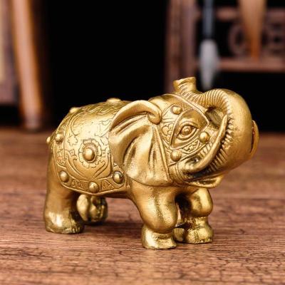 美帮汇大象摆件象 大象工艺品铜小号迷你 长鼻子大象