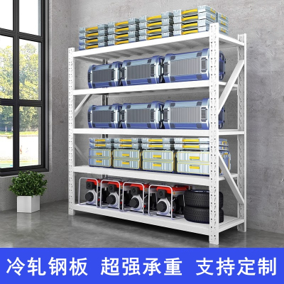 易企采 五层100*50*200CM每层承重200KG 仓储货架仓库储物置物架工厂多层收纳轻型铁架子电商快递货架
