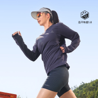 361°运动t恤女新款修身速干透气长袖T恤女士印花跑步上衣