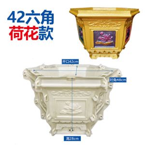 维诺亚新款六角花盆模具水泥现浇特大号自制花盆模具盆塑料模型