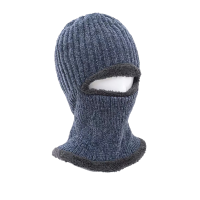 路安保套头针织帽雪尼尔套头防寒帽加绒加厚顶