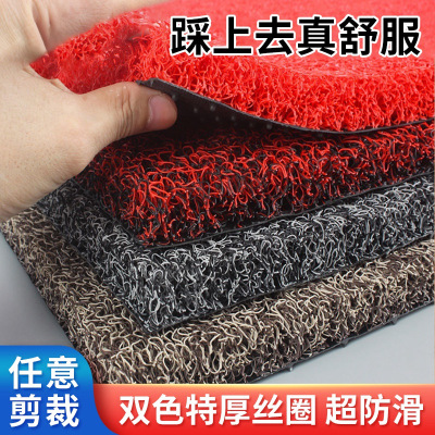 加厚可自由裁剪丝圈地垫地毯进门口门垫入户塑料防滑脚垫地毯汽车