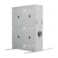 臻远ZY-MJJA-02 手摇密集架移动档案柜钢制轨道密集柜 通双节 一列二组