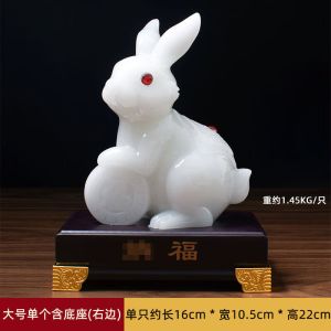 康浪玉兔摆件家居小兔子客厅电视柜酒柜公司办公室装饰乔迁开业送礼品