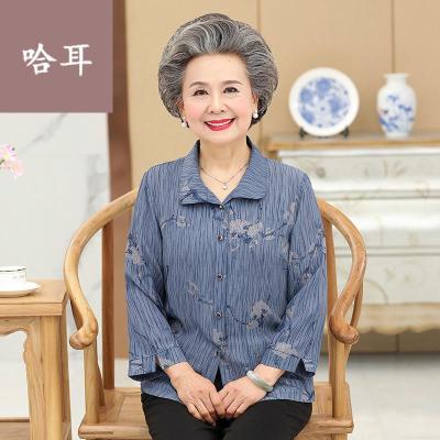老年人夏装女中老年人春装女60岁奶奶装衬衫70-80妈妈春夏装衬衣老太太上衣服女款半袖短袖衬衫寸衫女
