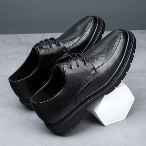 新款秋季真皮男鞋透气商务正装休闲鞋男士百搭英伦风高档皮鞋