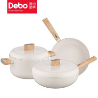 Debo德铂 贝妮思电磁炉明火通用不粘锅炒锅煎锅汤锅 DEP-DS296 三件/套