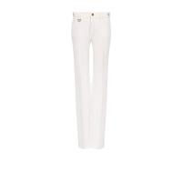 Chloe/女士休闲直筒裤女裤牛皮涤纶混纺显瘦弹力舒适通勤 trouser