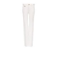 Chloe/女士休闲直筒裤女裤牛皮涤纶混纺显瘦弹力舒适通勤 trouser
