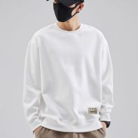 |港风新男士卫衣简约设计感字母车标休闲宽松圆领套头长袖