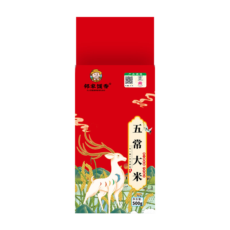 邻家饭香 二级产区五常大米LJFX19-W 500g/袋 袋装五常大米精选大米