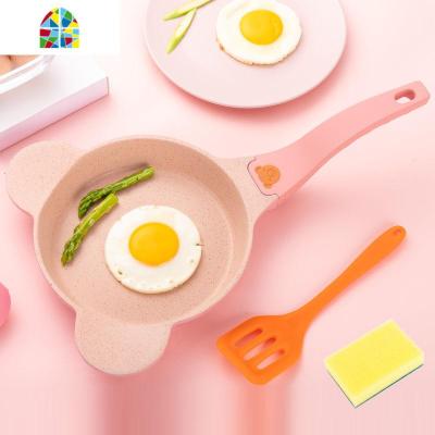 宝宝辅食锅婴儿不粘煎煮一体小汤锅子家用泡面热奶锅 FENGHOU 粉煎锅+铲子+清洗垫