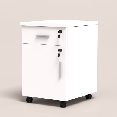 苏宁 质凡 活动柜办公柜桌下柜资料柜一抽一门暖白色/ZF-HDG014/400*400*620mm