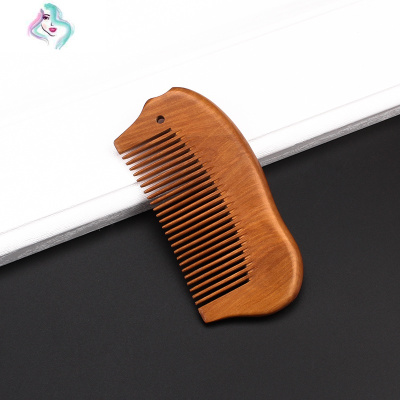 家用桃木梳子家用卷发梳按摩梳檀木美发小梳子脱发长发头梳头发你那么美17月美发梳