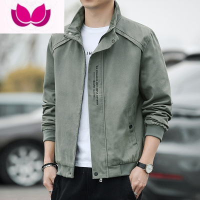 七斓外套男士上衣服2023棒球服立领薄款工装潮流男装帅气夹克潮