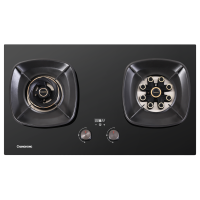 长虹(CHANGHONG)5.2kW猛火一级能效 纯铜火盖九腔直喷聚能炉架 带定时功能天然气12T灶具JZT-B659
