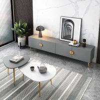 轻奢电视柜茶几组合小户型客厅简约现代经济型北欧地柜多功能简欧