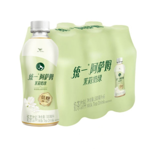 统一阿萨姆300ml*6小瓶茉莉奶绿低糖奶茶休闲下午茶饮料整箱特价批